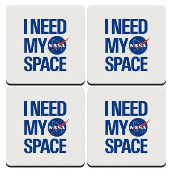 I need my space, ΣΕΤ 4 Σουβέρ ξύλινα τετράγωνα (9cm)