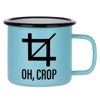 Oh Crop, Κούπα Μεταλλική εμαγιέ ΜΑΤ σιέλ 360ml