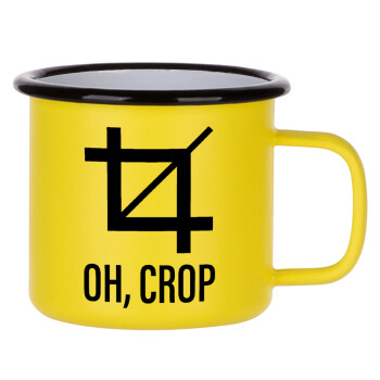 Oh Crop, Κούπα Μεταλλική εμαγιέ ΜΑΤ Κίτρινη 360ml