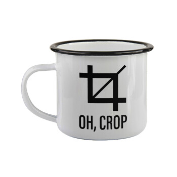 Oh Crop, Κούπα εμαγιέ με μαύρο χείλος 360ml