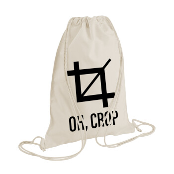 Oh Crop, Backpack bag GYMBAG natural (28x40cm)
