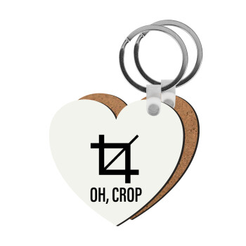 Oh Crop, Μπρελόκ Ξύλινο καρδιά MDF