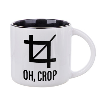 Oh Crop, Κούπα κεραμική 400ml Λευκή/Μαύρη