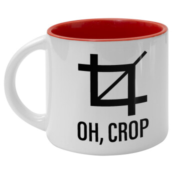 Oh Crop, Κούπα κεραμική 400ml Λευκή/Κόκκινη
