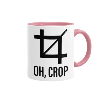 Oh Crop, Mug colored pink, ceramic, 330ml