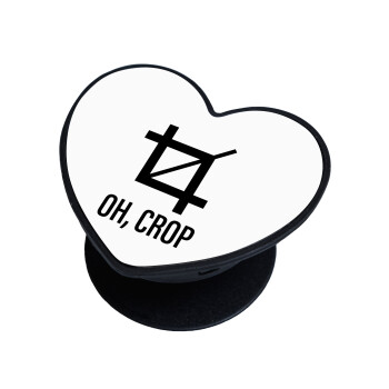 Oh Crop, Phone Holders Stand  καρδιά Μαύρο Βάση Στήριξης Κινητού στο Χέρι