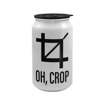 Oh Crop, Κούπα ταξιδιού μεταλλική με καπάκι (tin-can) 500ml