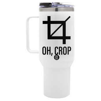 Oh Crop, Mega Stainless steel Tumbler with lid, double wall 1,2L