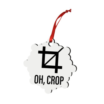 Oh Crop, Christmas ornament snowflake wooden 7.5cm