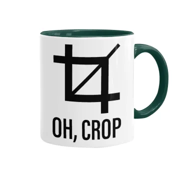 Oh Crop, Κούπα χρωματιστή πράσινη, κεραμική, 330ml