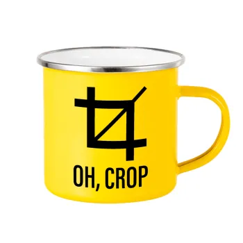 Oh Crop, Yellow Enamel Metallic Cup 360ml