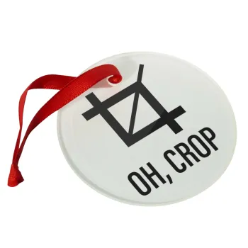 Oh Crop, Christmas ornament glass 9cm