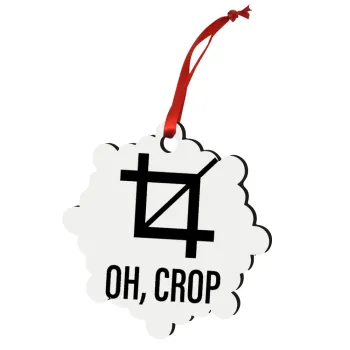 Oh Crop, Christmas ornament snowflake wooden 7.5cm