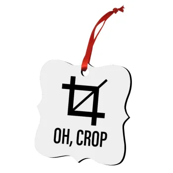 Oh Crop, Christmas ornament polygon wooden 7.5cm