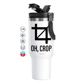 Oh Crop, Mega Stainless steel Tumbler with lid, double wall 1,2L
