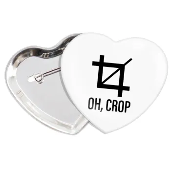 Oh Crop, Κονκάρδα παραμάνα καρδιά (57x52mm)