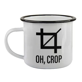 Oh Crop, Κούπα εμαγιέ με μαύρο χείλος 360ml