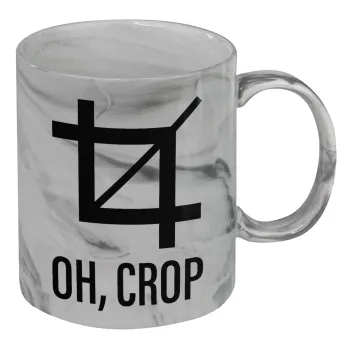 Oh Crop, Κούπα κεραμική, marble style (μάρμαρο), 330ml