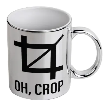 Oh Crop, Κούπα κεραμική, ασημένια καθρέπτης, 330ml