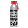 Aluminum Sports Bottle 650ml – Silver with Red Cap and Silicone Strap