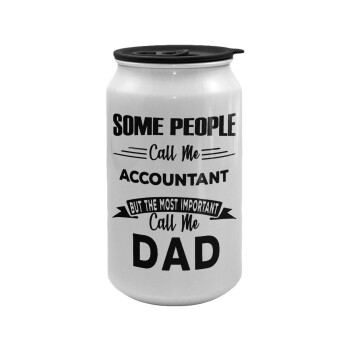 Some people call me accountant, Κούπα ταξιδιού μεταλλική με καπάκι (tin-can) 500ml