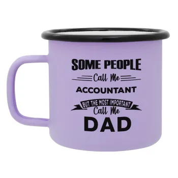 Some people call me accountant, Κούπα Μεταλλική εμαγιέ ΜΑΤ Light Pastel Purple 360ml