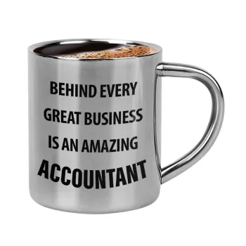 Behind every great business, Κουπάκι μεταλλικό διπλού τοιχώματος για espresso (220ml)