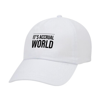 It's an accrual world, Καπέλο Baseball Λευκό (5-φύλλο, unisex)