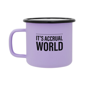 It's an accrual world, Κούπα Μεταλλική εμαγιέ ΜΑΤ Light Pastel Purple 360ml