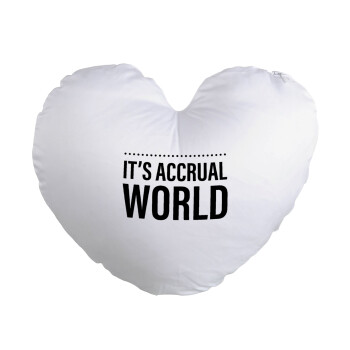 It's an accrual world, Μαξιλάρι καναπέ καρδιά 40x40cm περιέχεται το  γέμισμα