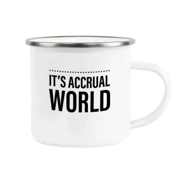 It's an accrual world, Κούπα Μεταλλική εμαγιέ λευκη 360ml