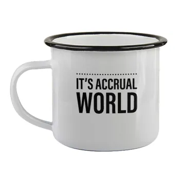 It's an accrual world, Κούπα εμαγιέ με μαύρο χείλος 360ml