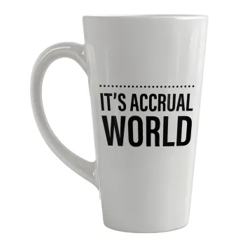 It's an accrual world, Κούπα κωνική Latte Μεγάλη, κεραμική, 450ml
