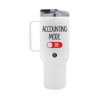 ACCOUNTANT MODE ON, Mega Stainless steel Tumbler with lid, double wall 1,2L