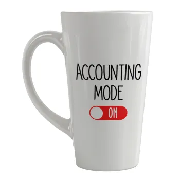 ACCOUNTANT MODE ON, Κούπα κωνική Latte Μεγάλη, κεραμική, 450ml