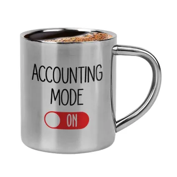 ACCOUNTANT MODE ON, Double-wall metal cup for espresso (220ml)