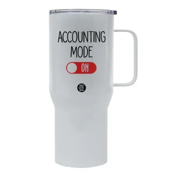 ACCOUNTANT MODE ON, Tumbler με καπάκι, διπλού τοιχώματος (θερμό) 750L