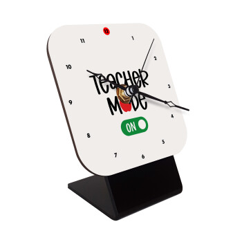 Teacher mode ON, Επιτραπέζιο ρολόι ξύλινο με δείκτες (10cm)