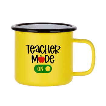 Teacher mode ON, Metallic enamel MATT Yellow cup 360ml