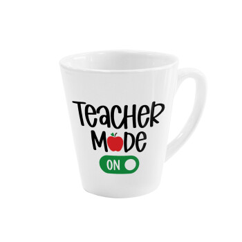 Teacher mode ON, Κούπα Latte Λευκή, κεραμική, 300ml
