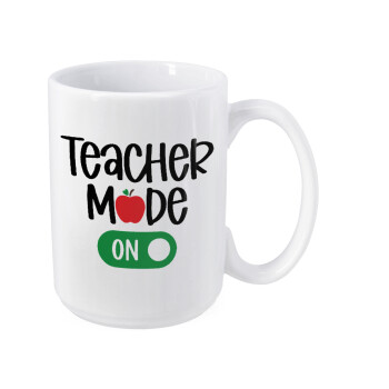 Teacher mode ON, Κούπα Mega, κεραμική, 450ml