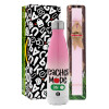 Easter Set, Metallic pink/white (Stainless steel) thermos, double-walled, 500ml & aromatic flat Easter candle (30cm) (PINK)