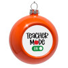 Orange Christmas tree ornament bauble 8cm