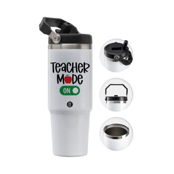 Teacher mode ON, Θερμός Ανοξείδωτο 30oz με χερούλι