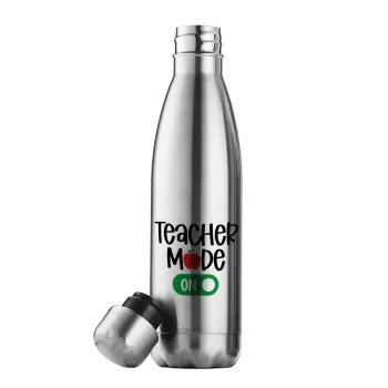 Teacher mode ON, Inox (Stainless steel) double-walled metal mug, 500ml