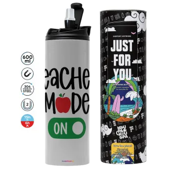 Teacher mode ON, Tumbler stainless steel GREY 600ml