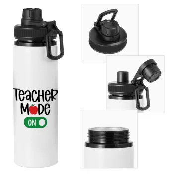 Teacher mode ON, Metal water bottle with safety cap, aluminum 850ml