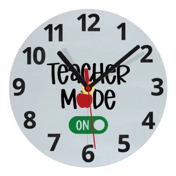 Teacher mode ON, Ρολόι τοίχου γυάλινο (20cm)