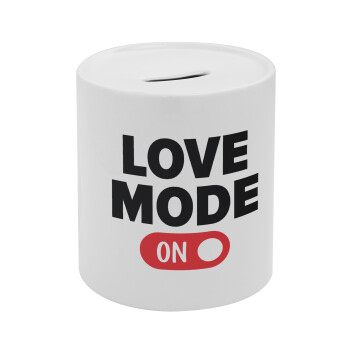 LOVE MODE ON, Κουμπαράς πορσελάνης με τάπα