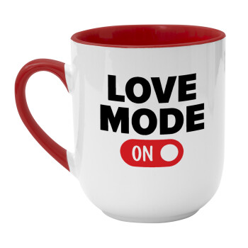 LOVE MODE ON, Κούπα κεραμική tapered 260ml
